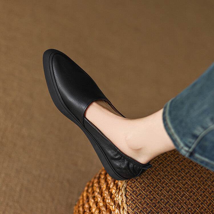 Flat Pointed Toe Pumps Female Platform Loafers - Mubimart