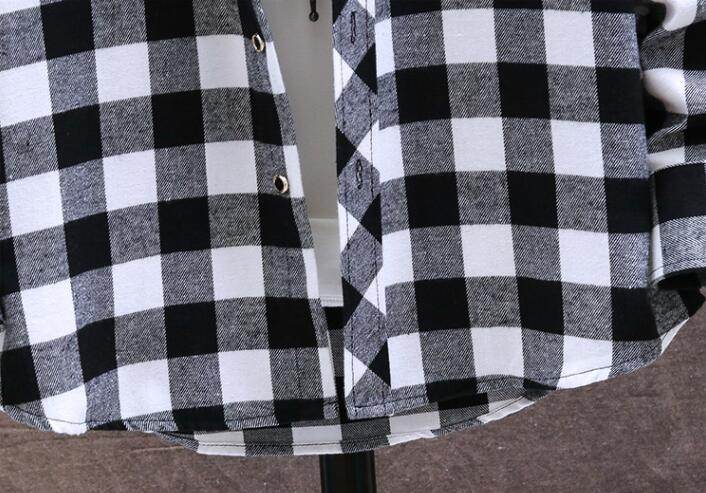 Flannel Brushed Plaid Slim Fit Long Sleeved Shirt - Mubimart