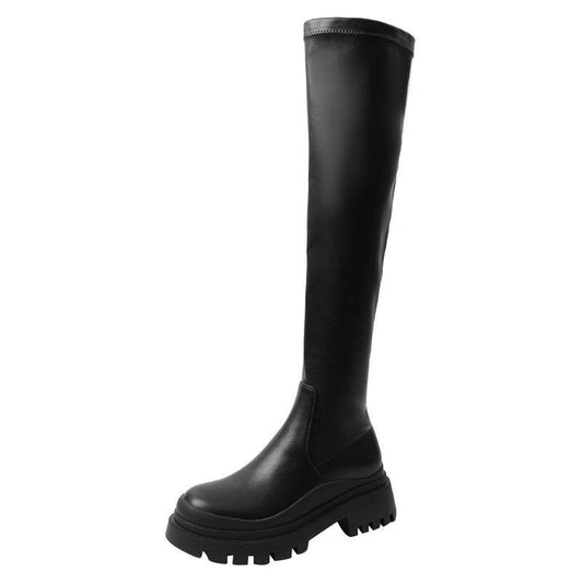 Fashionable Long Boots Slim Women Tall Knight All Match - Mubimart