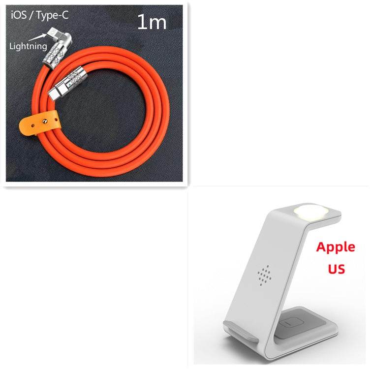 3 In 1 Fast Charging Station Wireless Charger Stand Wireless Quick Charge Dock For Phone Holder - Mubimart