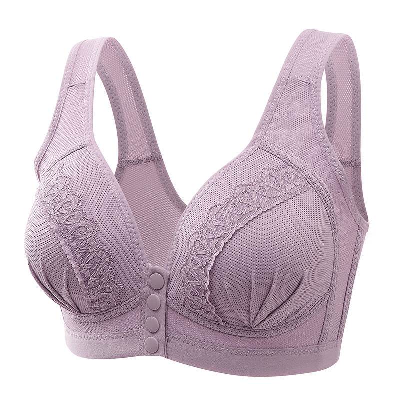 Bras For Women Front Closure Button Bra Wireless Bralette Push Up Brassiere Bra Tube Top Vest Underwear - Mubimart