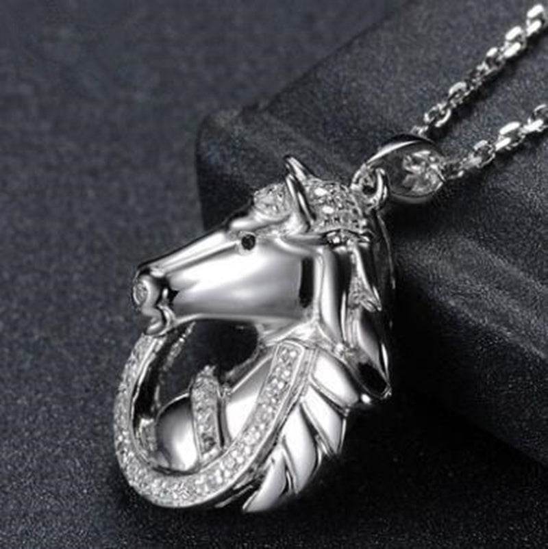 Horse To Success Mens Pendant Natal Zodiac Patron Saint Necklace - Mubimart