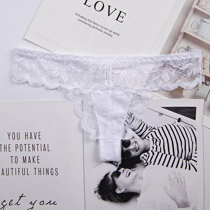 Adjusted Cozy Lace Briefs G Thongs Underwear Lingerie For Women - Mubimart