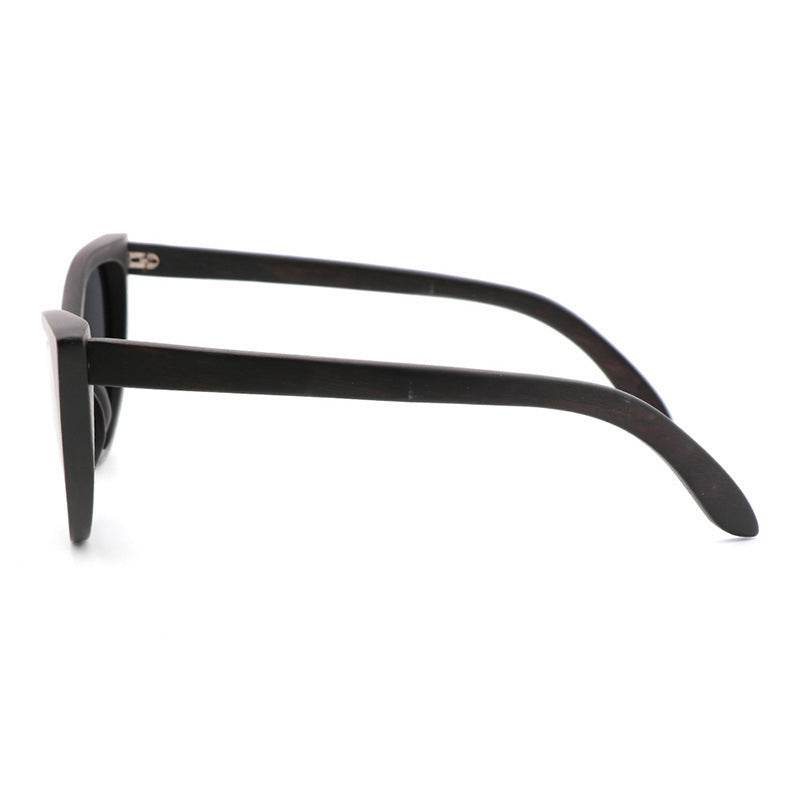 Bamboo Wood Glasses Fashion Ladies Cat Eye Polarized Sunglasses - Mubimart
