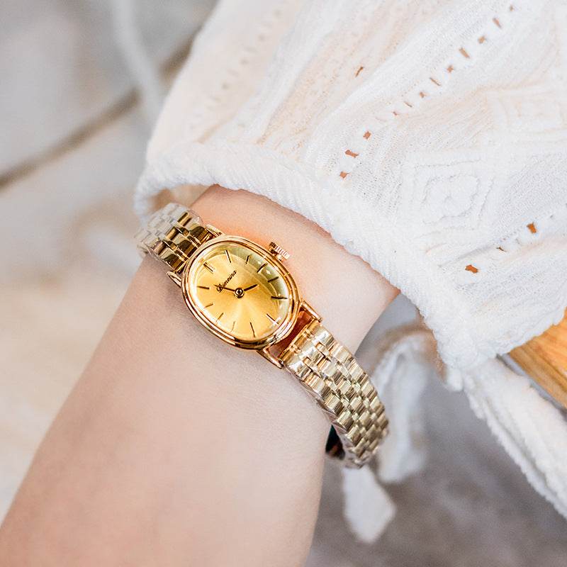 Oval Mid-ancient Steel Watch Women - Mubimart