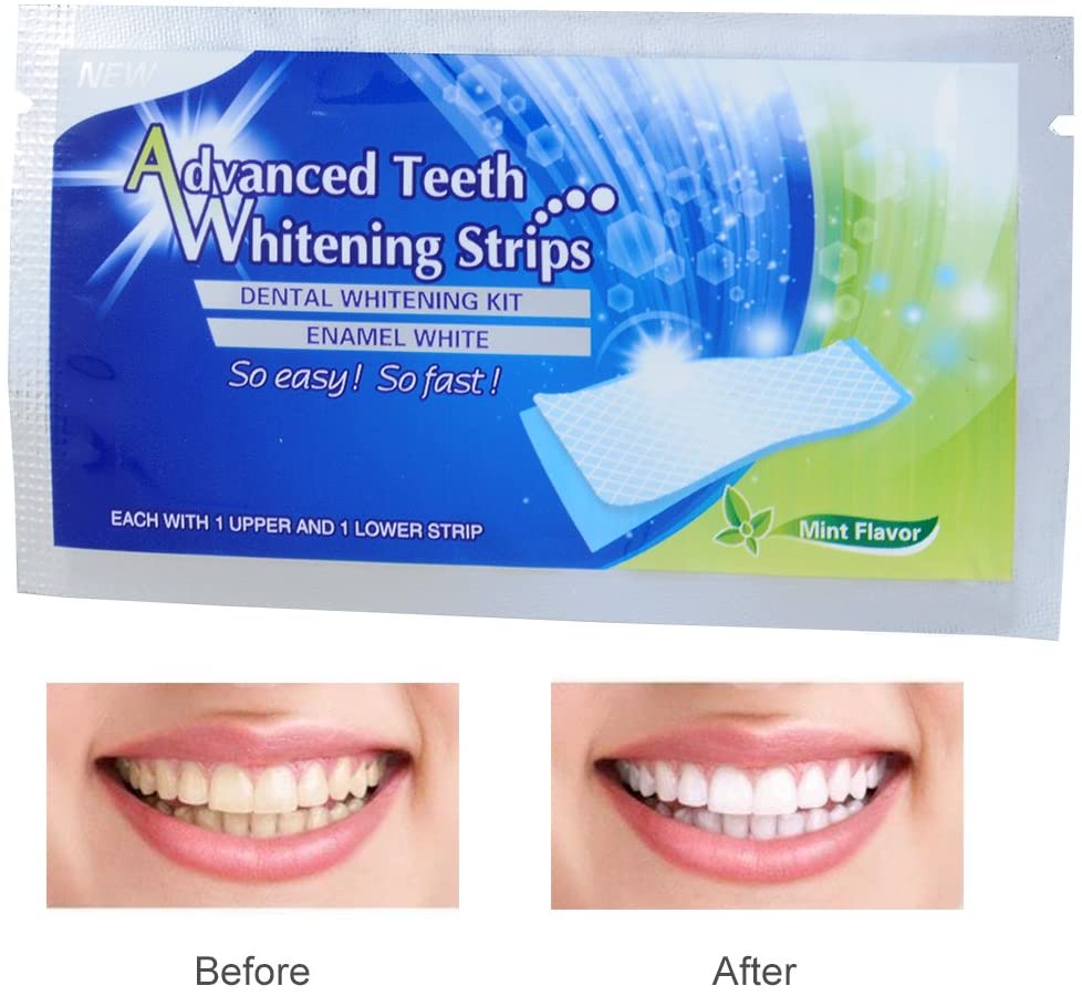 7 Pairs Of 14 WHITE Whitening Teeth Strips - Mubimart -  