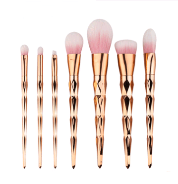 7 makeup brushes, makeup tools, diamond makeup brush foundation brush - Mubimart