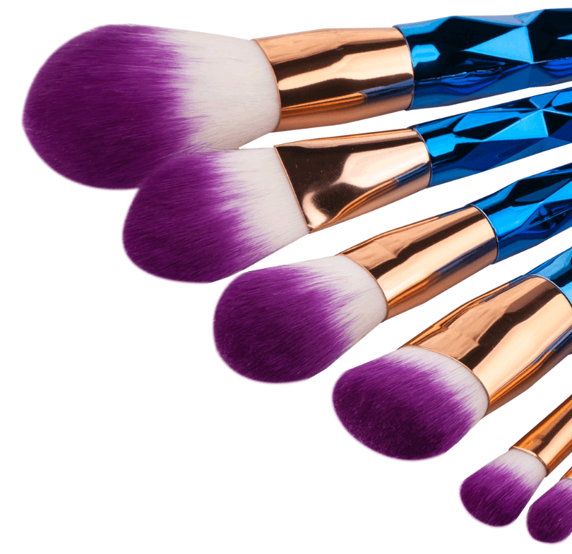 7 makeup brushes, makeup tools, diamond makeup brush foundation brush - Mubimart