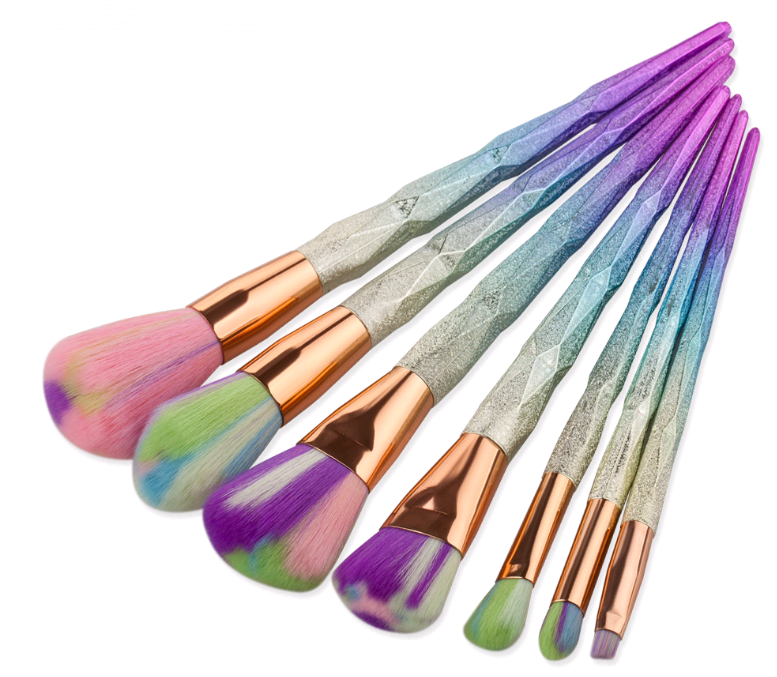 7 makeup brushes, makeup tools, diamond makeup brush foundation brush - Mubimart -  