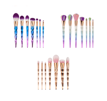 7 makeup brushes, makeup tools, diamond makeup brush foundation brush - Mubimart