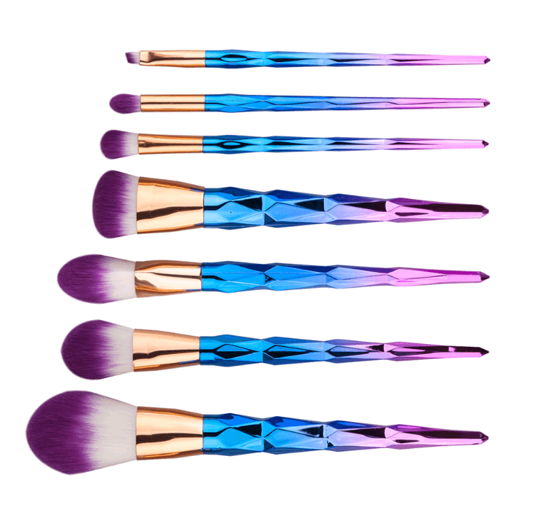 7 makeup brushes, makeup tools, diamond makeup brush foundation brush - Mubimart