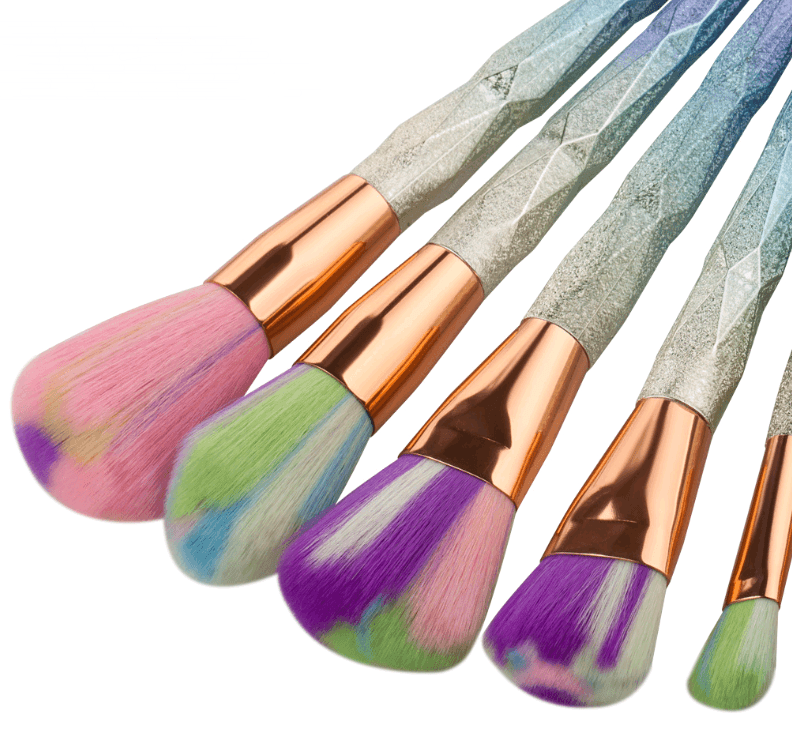 7 makeup brushes, makeup tools, diamond makeup brush foundation brush - Mubimart