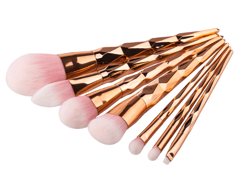 7 makeup brushes, makeup tools, diamond makeup brush foundation brush - Mubimart