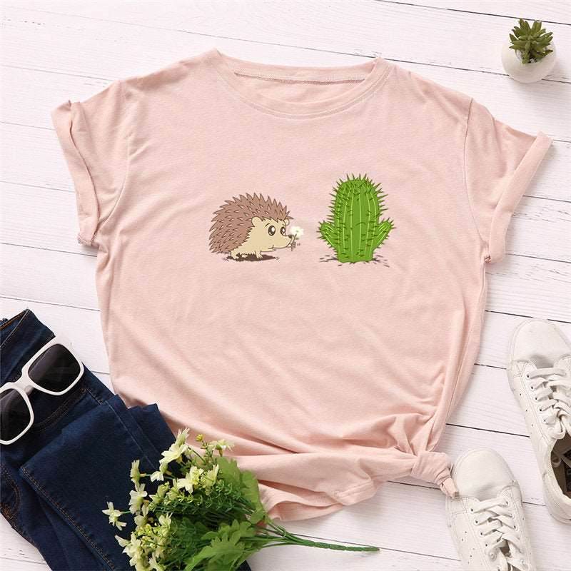 100% Cotton Ladies T-Shirt Plus Size High Quality Summer T-Shirt S-5XL - Mubimart
