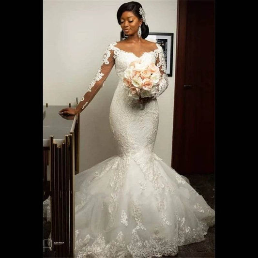 Fashion African Mermaid Wedding Dresses - Mubimart