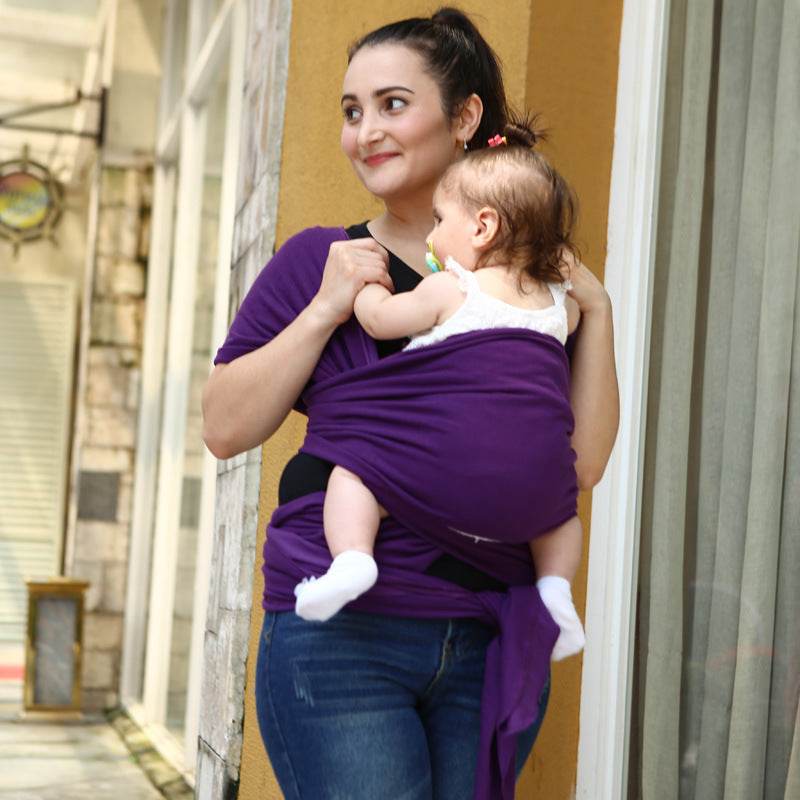Baby sling solid color baby carrier - Mubimart