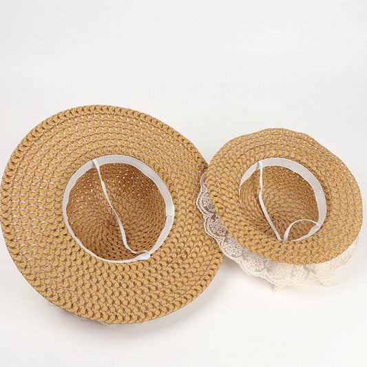 Women Lace Sun Hats For Wide Brim Straw Beach - Mubimart