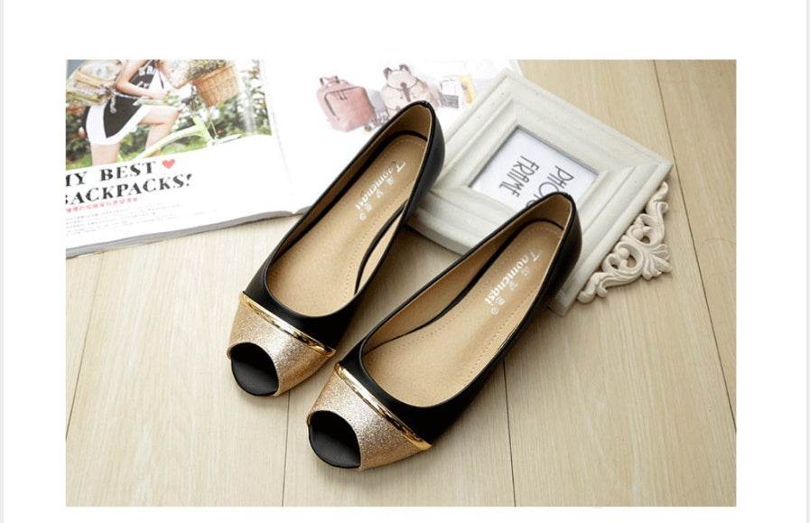 Designer ladies summer shoes women flats big size 34-43 new arrival bling leather shoes zapatillas mujer - Mubimart
