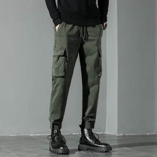 Military Style Loose Casual Jogger Pants Men's - Mubimart