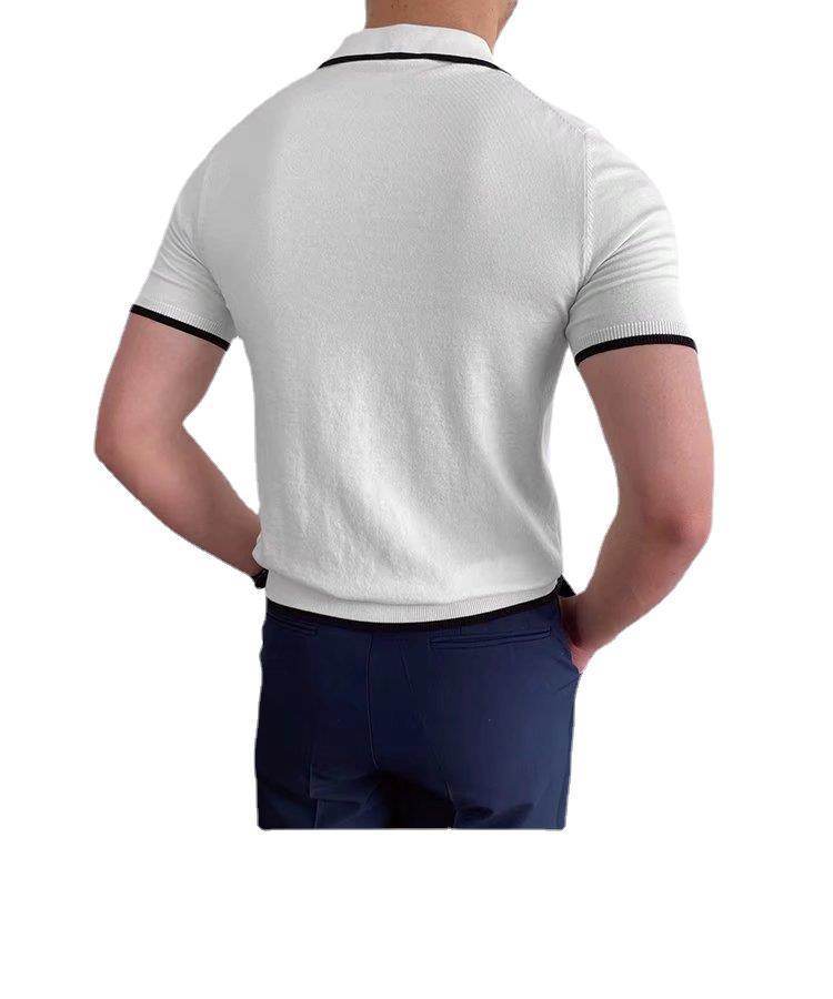 Casual Polo Collar Polo Shirt For Men - Mubimart