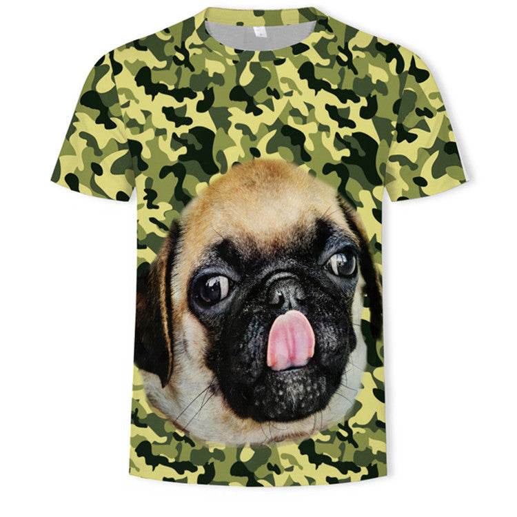 3D Digital Printing Mens Fashion Short Sleeved T Shirt - Mubimart