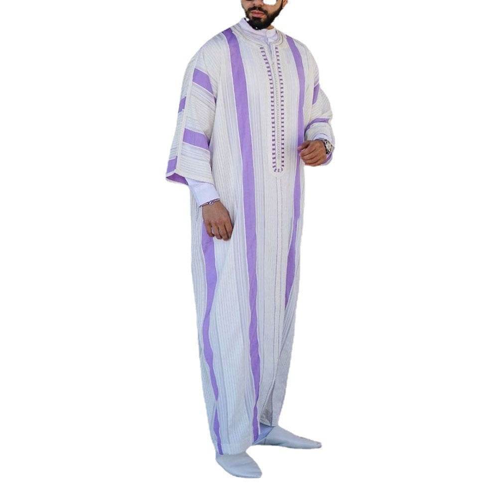 Robe Plus Size Striped Spot African Ethnic Style Shirt - Mubimart