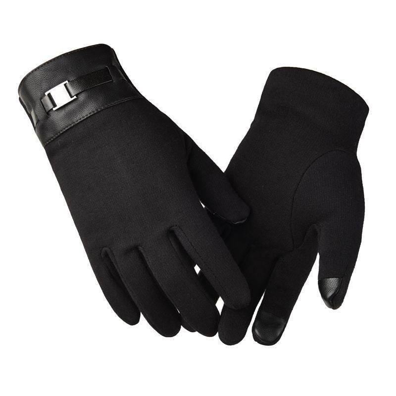 Half-finger gloves for men and women without velvet in autumn and winter - Mubimart