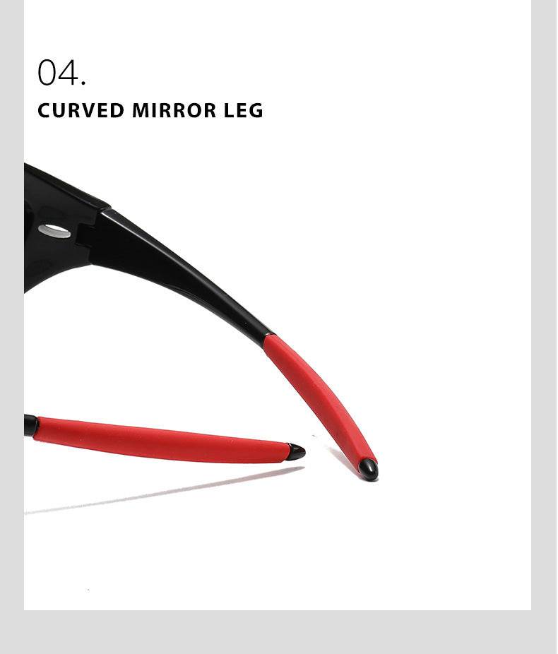 Large Frame Cat Eye Personality Hollow Out Cycling Sunglasses - Mubimart