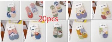 Female Invisible Low-cut Boat Socks - Mubimart