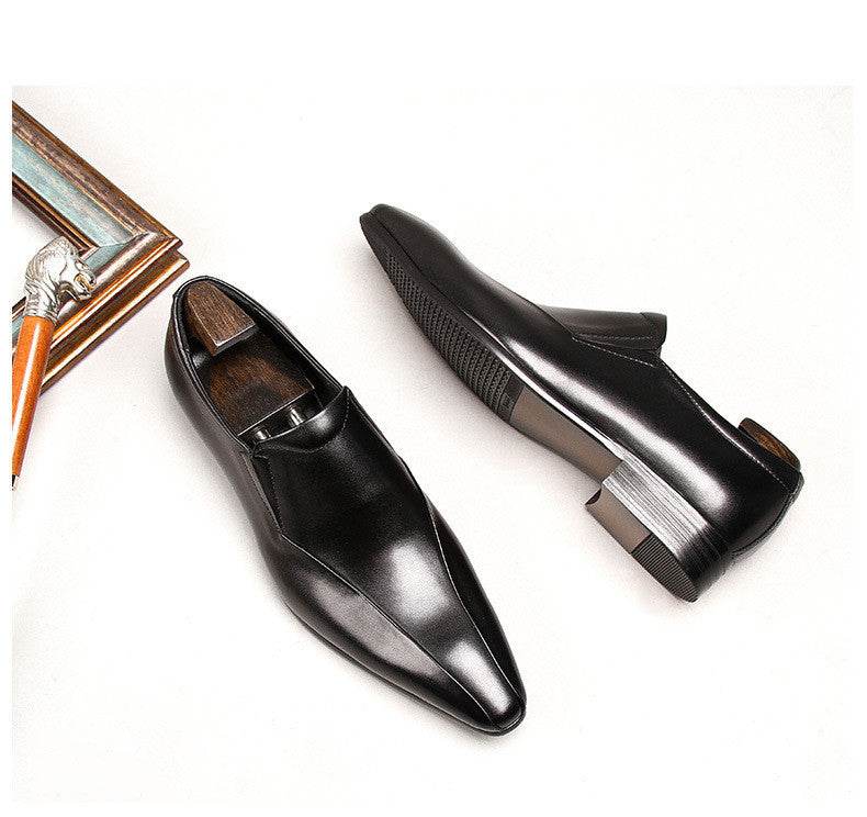 British Pointed Oxford Men's Shoes - Mubimart