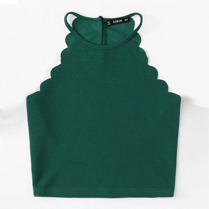 Exposed navel camisole - Mubimart