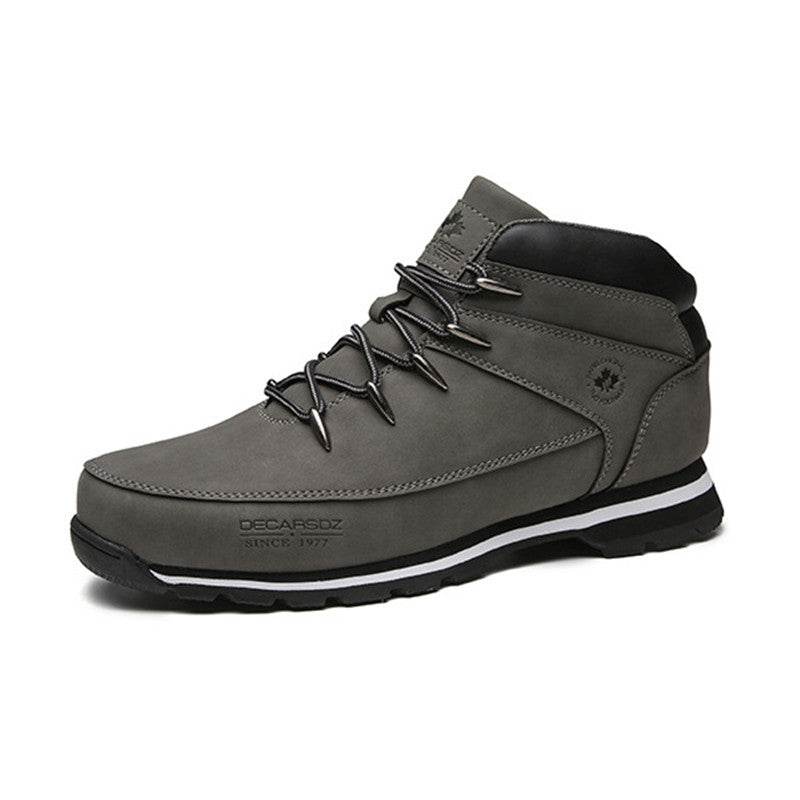 Trendy Outdoor Boots Hiking Shoes Men's Cotton Boots - Mubimart