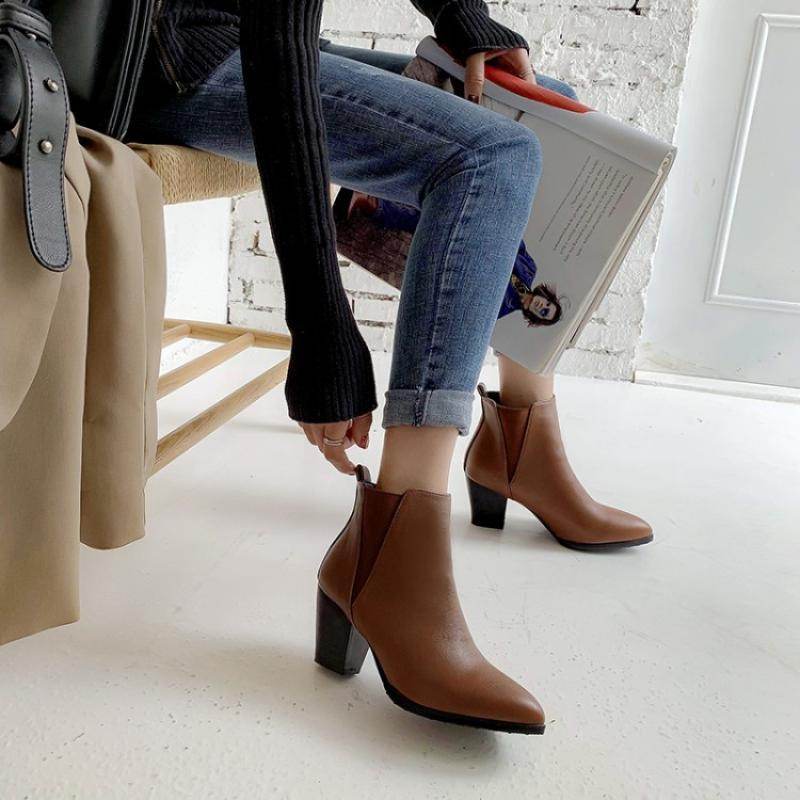 Women Shoes Winter Ankle Boots - Mubimart