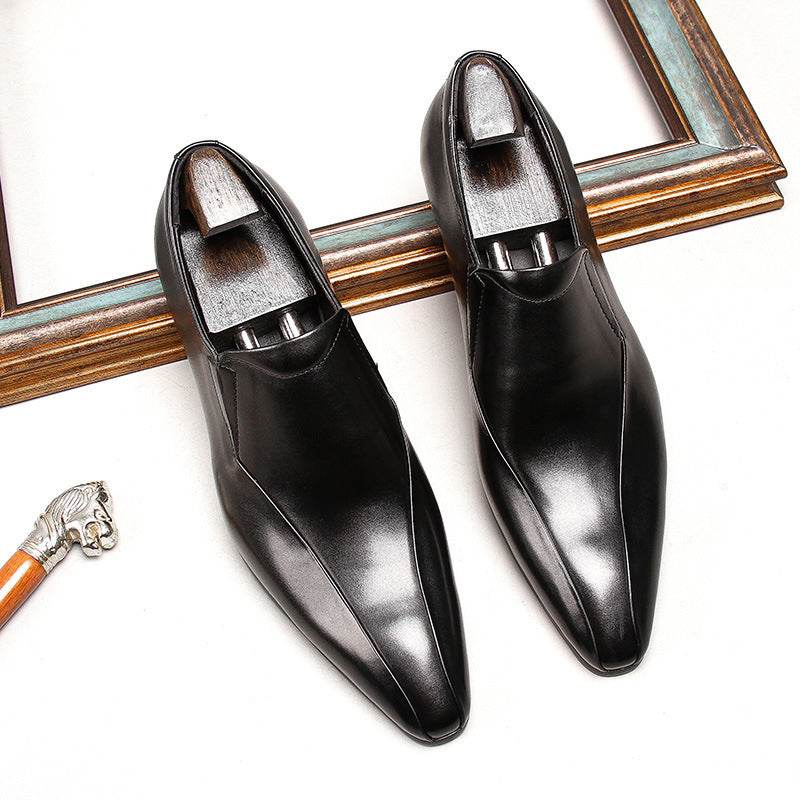 British Pointed Oxford Men's Shoes - Mubimart