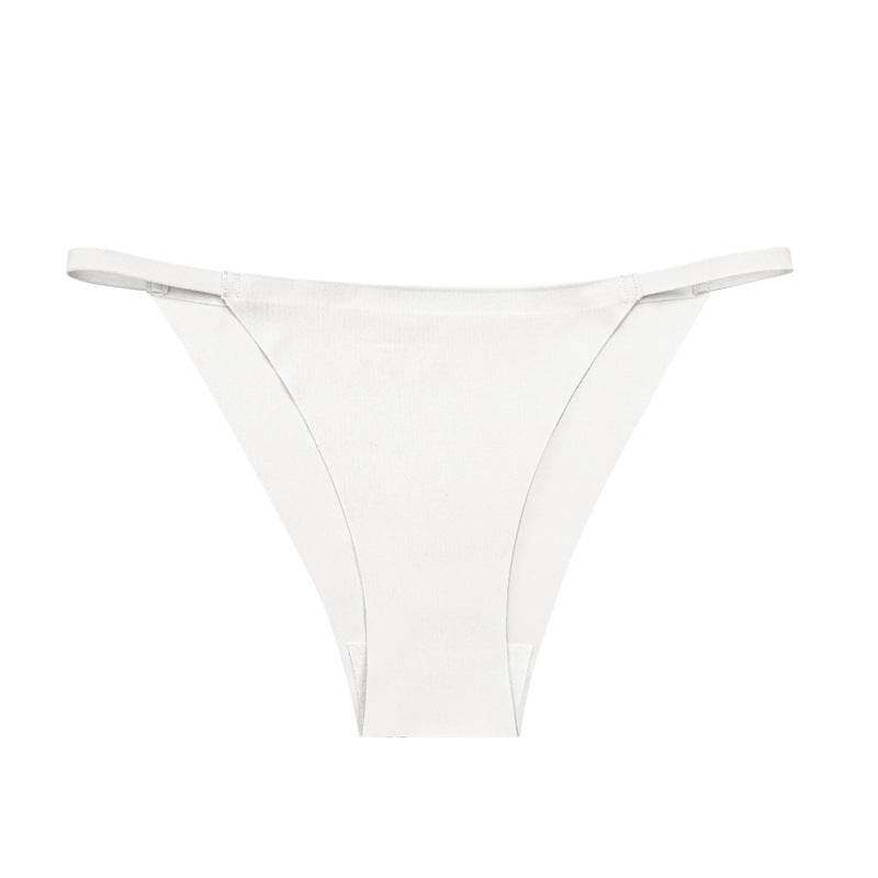 Pure Desire Low Waist Ice Silk Seamless Panties Women's Half Sheath Bikini Sexy Strip Grinding - Mubimart