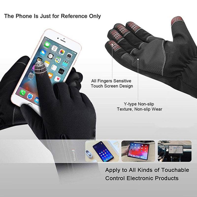 Winter Gloves Touchscreen Non-Slip Unisex Waterproof Windproof Warm Cycling Ski Sports Gloves Women Men - Mubimart