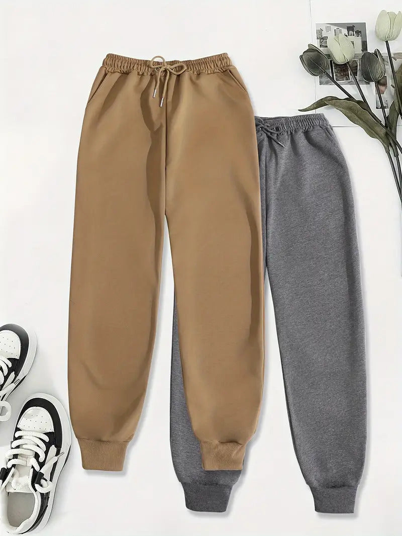 Popular Women's Casual Jogger Pants Straight-leg Pants Slant Pants