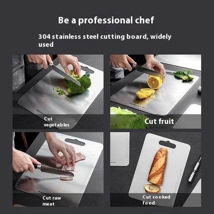 Household Stainless Steel Cutting Board Cut Vegetables - Mubimart