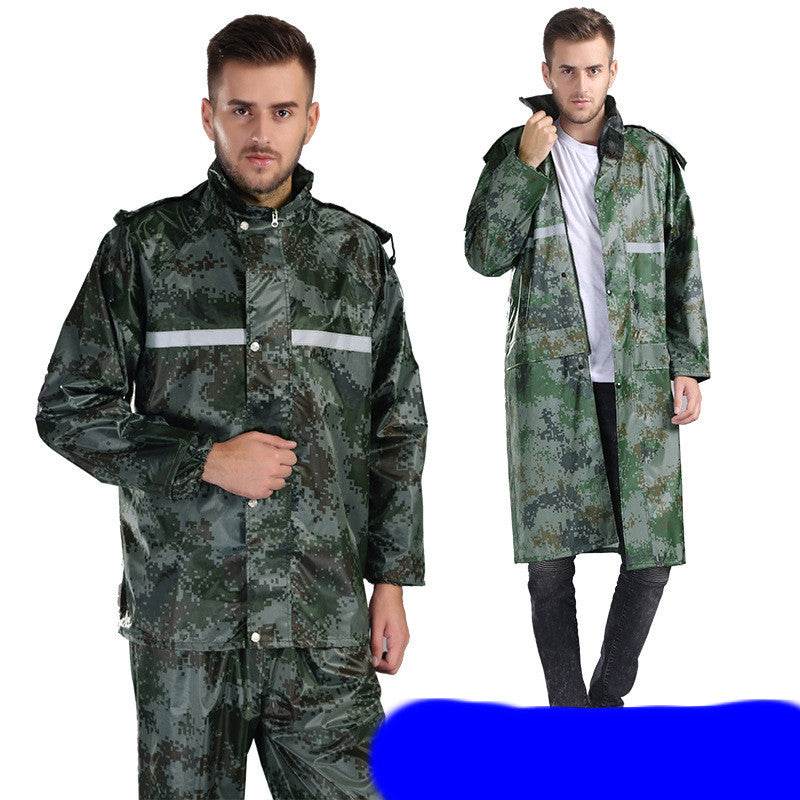 Split Raincoat Rain Pants Outdoor Jungle Camouflage Raincoat Suit - Mubimart