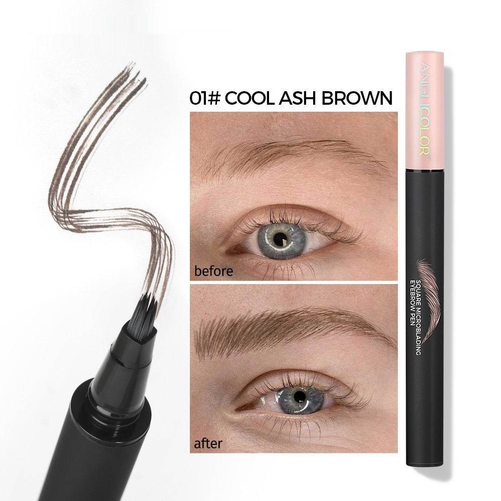 Multi-fork Liquid Eyebrow Pencil Wild Eyebrow Waterproof And Sweat-proof - Mubimart