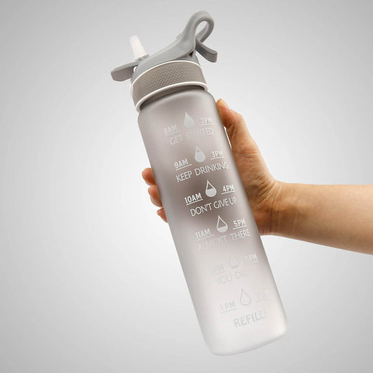 Water Bottle Scrub Bounce Cover Straw Space Cup Sports Water Bottle - Mubimart