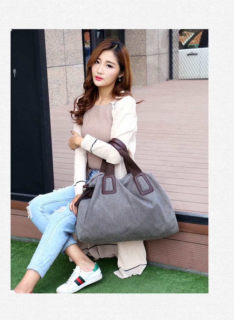 KVKY Brand Women Bag Handbag Casual Canvas Crossbody Bags For Women Large Capacity Shoulder Bag Women Tote Bolsa Feminina - Mubimart