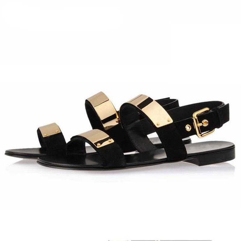 Summer Men Shoes Designer's Genuine Leather Men Sandalias Zapatos Mujer Rome Rock Fashion Mens Sandal Shoes - Mubimart