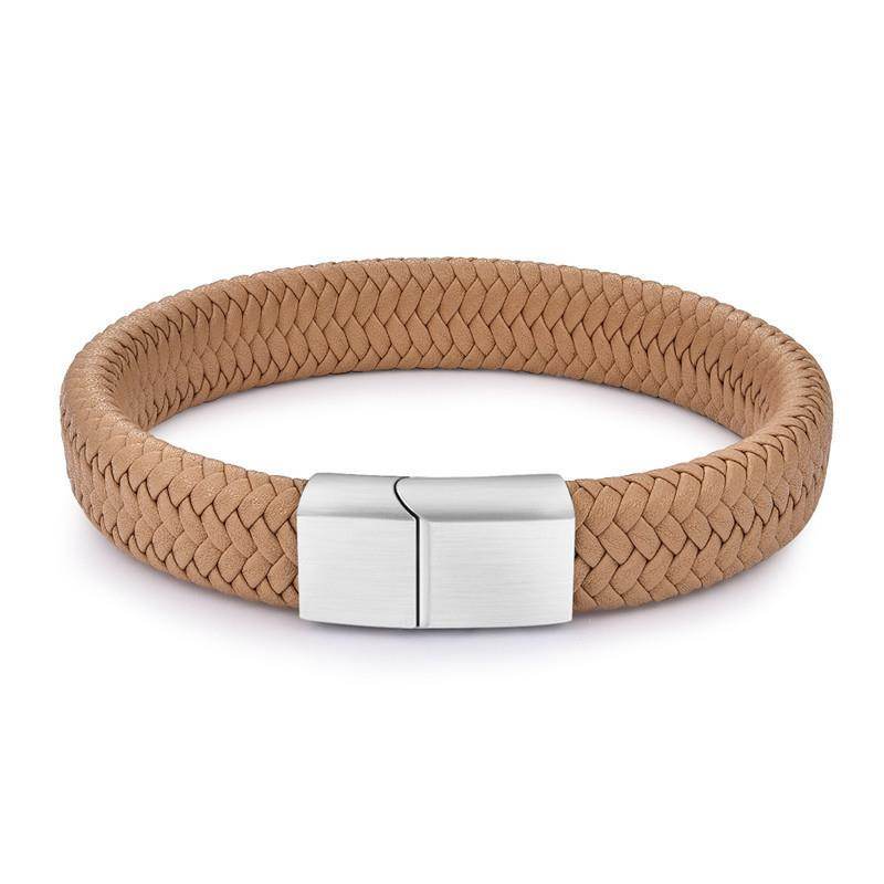 Classic Men Leather Bracelets - Mubimart