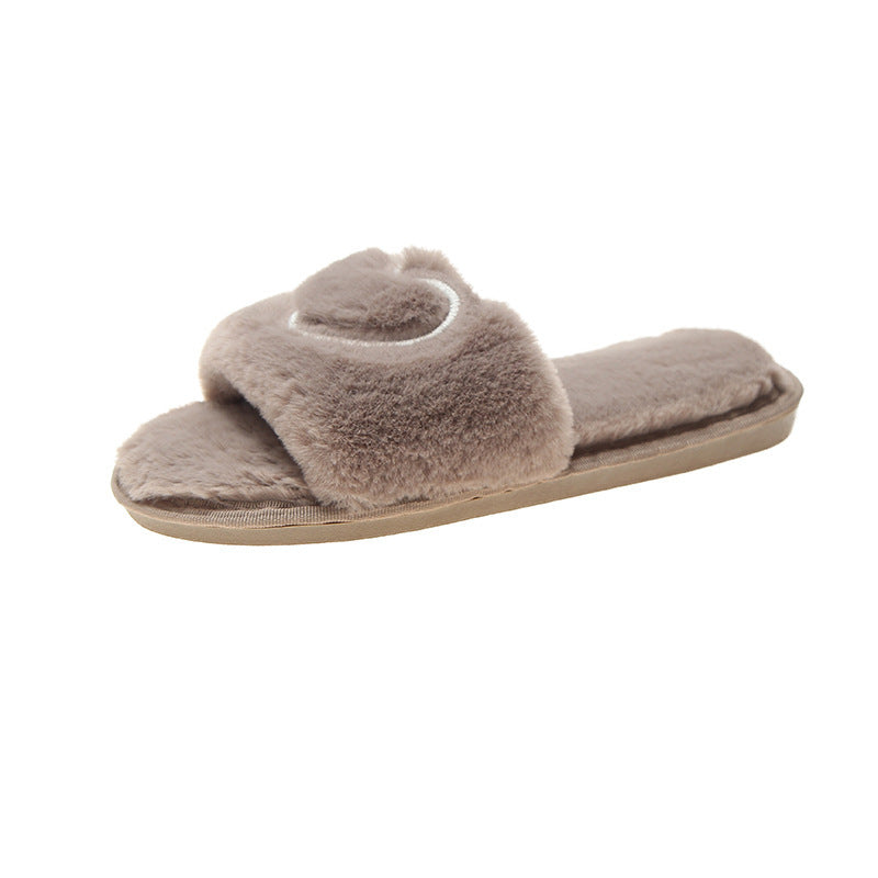 Plush slippers for women - Mubimart -  