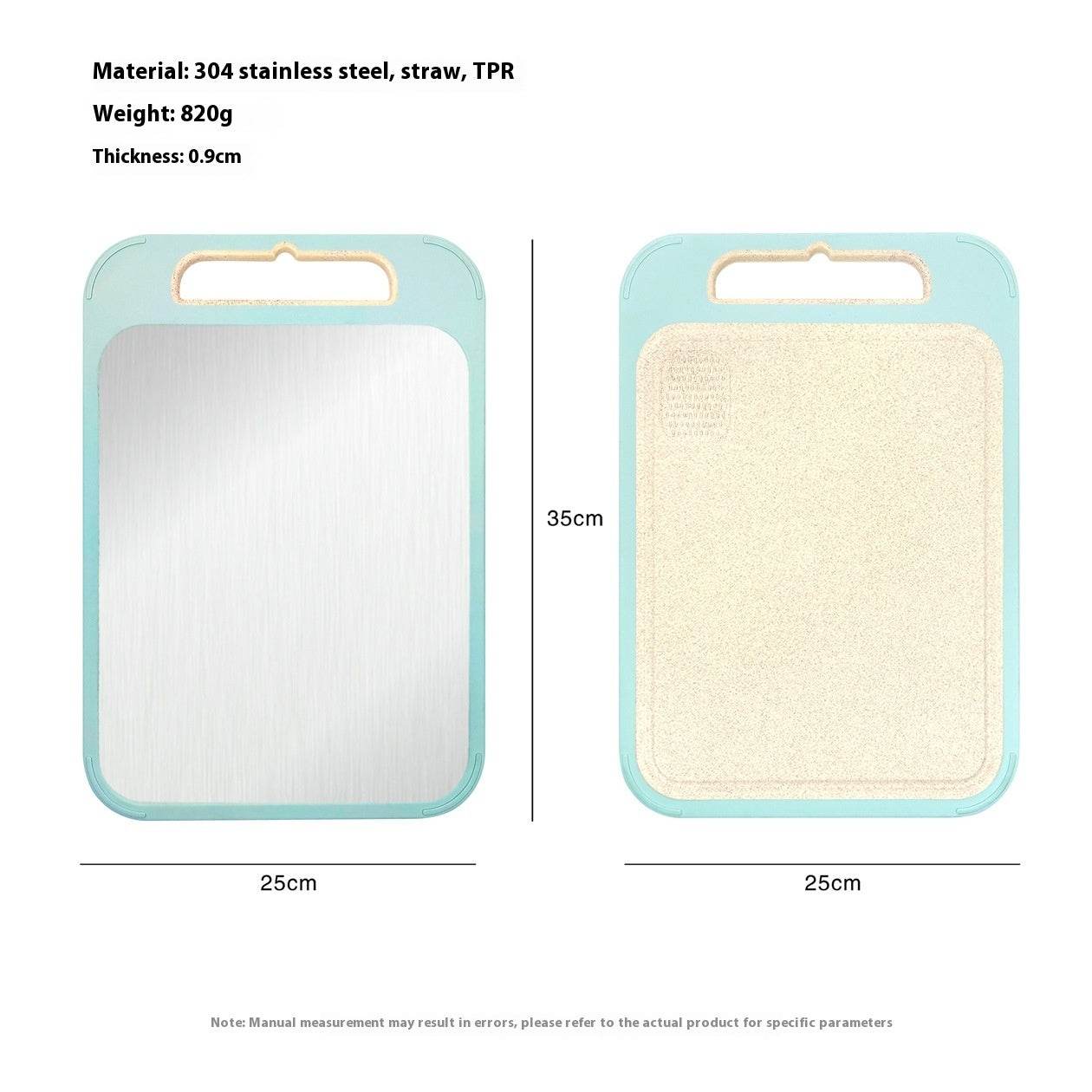 304 Stainless Steel Cutting Board Double-sided Available - Mubimart