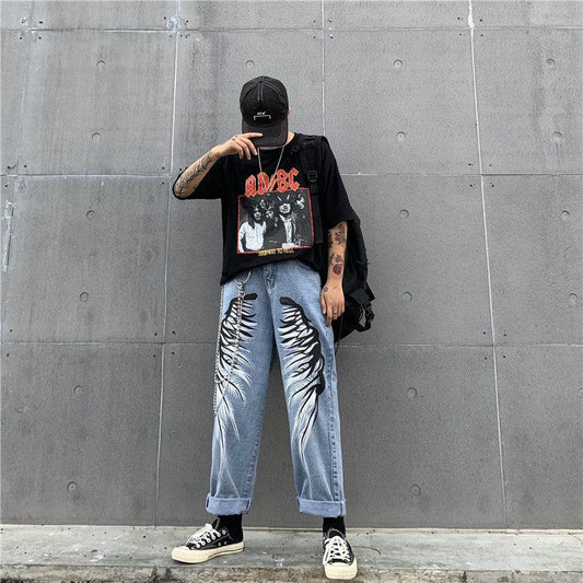 Printed jeans - Mubimart