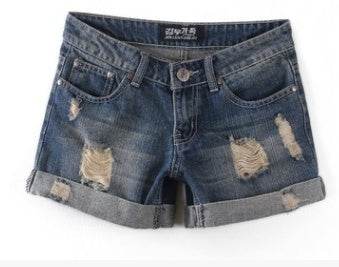 Torn Denim Shorts For Women - Mubimart