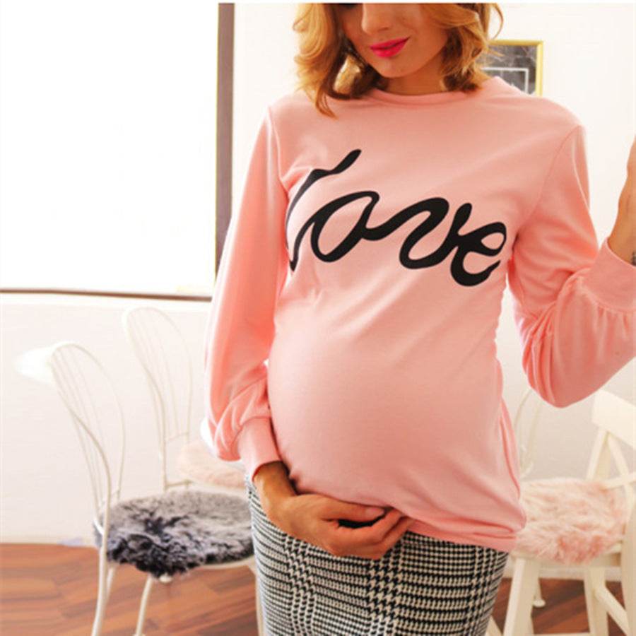 Maternity Sweatshirt Love Printed Parent-child Sweatshirt - Mubimart