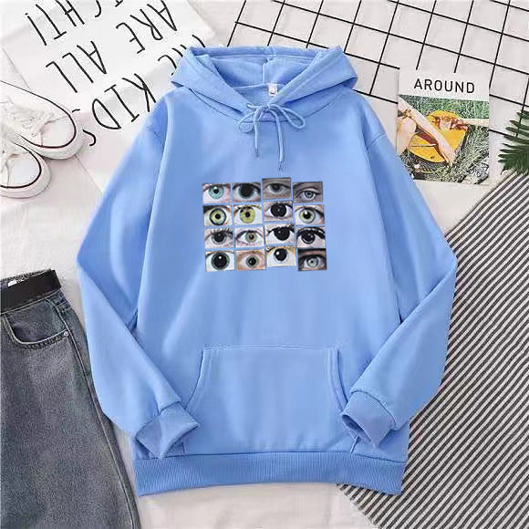 European And American Loose Long Sleeve Hoodie Plus Size Solid Color Sweatshirt - Mubimart -  